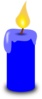 Blue Candle Clip Art