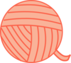 Peach Yarn Clip Art
