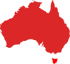 Australia Map Red Clip Art