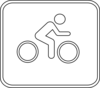 Biking Sign Outline Clip Art