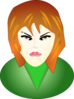 Angry Female Face Clip Art