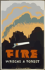 Fire Wrecks A Forest Clip Art