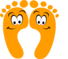Orange Happy Feet Clip Art