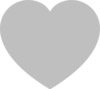 Solid Gray Heart Clip Art