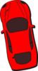 Red Car - Top View - 100 Clip Art