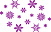 Purple Snowflakes Clip Art