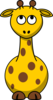 Giraffe Looking Up Clip Art