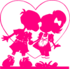 Pink Valentine Kiss2 Clip Art