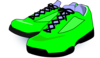 Bright Green Tennis Shoes Clip Art