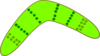 Green Boomerang Clip Art