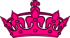 Hot Pink And Black Crown Clip Art