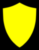 Yellow Badge On Black Clip Art