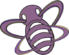Purple And Yellow Bee Clip Art