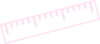 Light Pink Ruler Clip Art