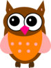 One Pink Owl Clip Art