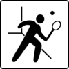 Hotel Icon Has Squash Court Clip Art