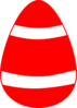 Red And White Egg Clip Art