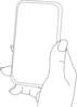 Hand Holding A Phon Clip Art