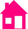 Pink House  Clip Art