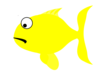 Yellow Sad Fish Clip Art