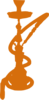 Burnt Orange Hookah  Clip Art