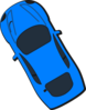 Blue Car - Top View - 120 Clip Art
