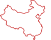 White/red Outline Of China  Clip Art
