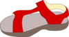 Red Sandal Clip Art
