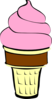 Strawberry Ice Cream With Chocolate Cone Clip Art