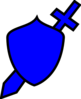 Royal Blue Sword And Shield Clip Art