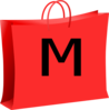 Red Bag For Shopping. Bolsa Roja De Compras. Clip Art