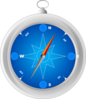 Blue Compass Without Shade Clip Art