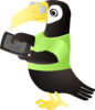 Toucan With Tablet Clip Art