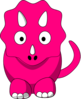 Big Pink Triceratop Clip Art