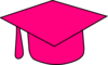 Graduation Cap Pink Clip Art
