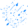 Blue Splitter Splatter Clip Art