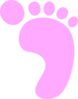 Pink Footprint Clip Art