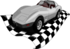 Checker Corvette Clip Art