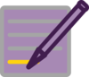 Purple Document Clip Art