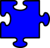 Blue Jigsaw Clip Art