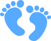 Baby Feet - Blue Clip Art