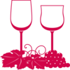 Wine Glasses Pink Clip Art