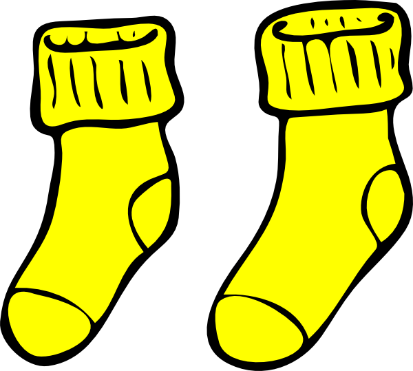 Yellow Socks Clip Art at  - vector clip art online