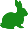Green Bunny Silhouette Clip Art
