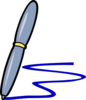 Blue Pen Clip Art