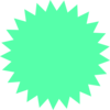 Green Sun Star Clip Art