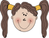Little Girl With Nose Clip Art