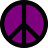 Purple And Black Peace Sign Clip Art