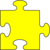 Yellow Border Puzzle Piece Top Clip Art