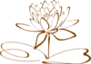 Lotus Flower - Mocha Clip Art
